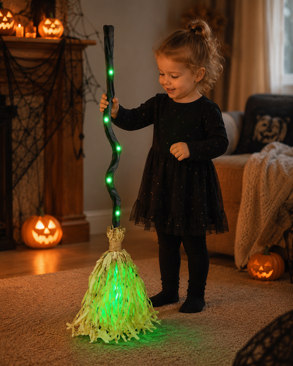 Enchanted Moving Witch Broom