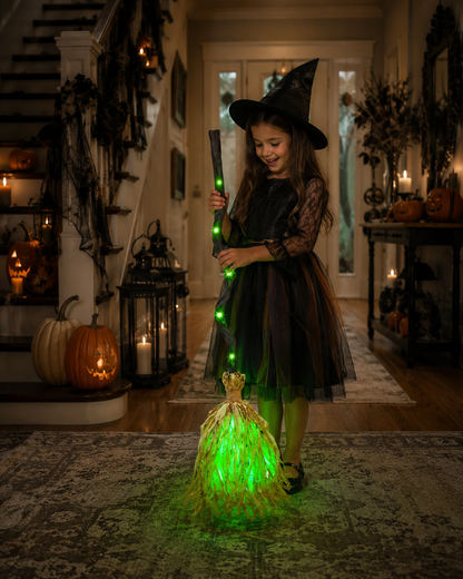 Enchanted Moving Witch Broom